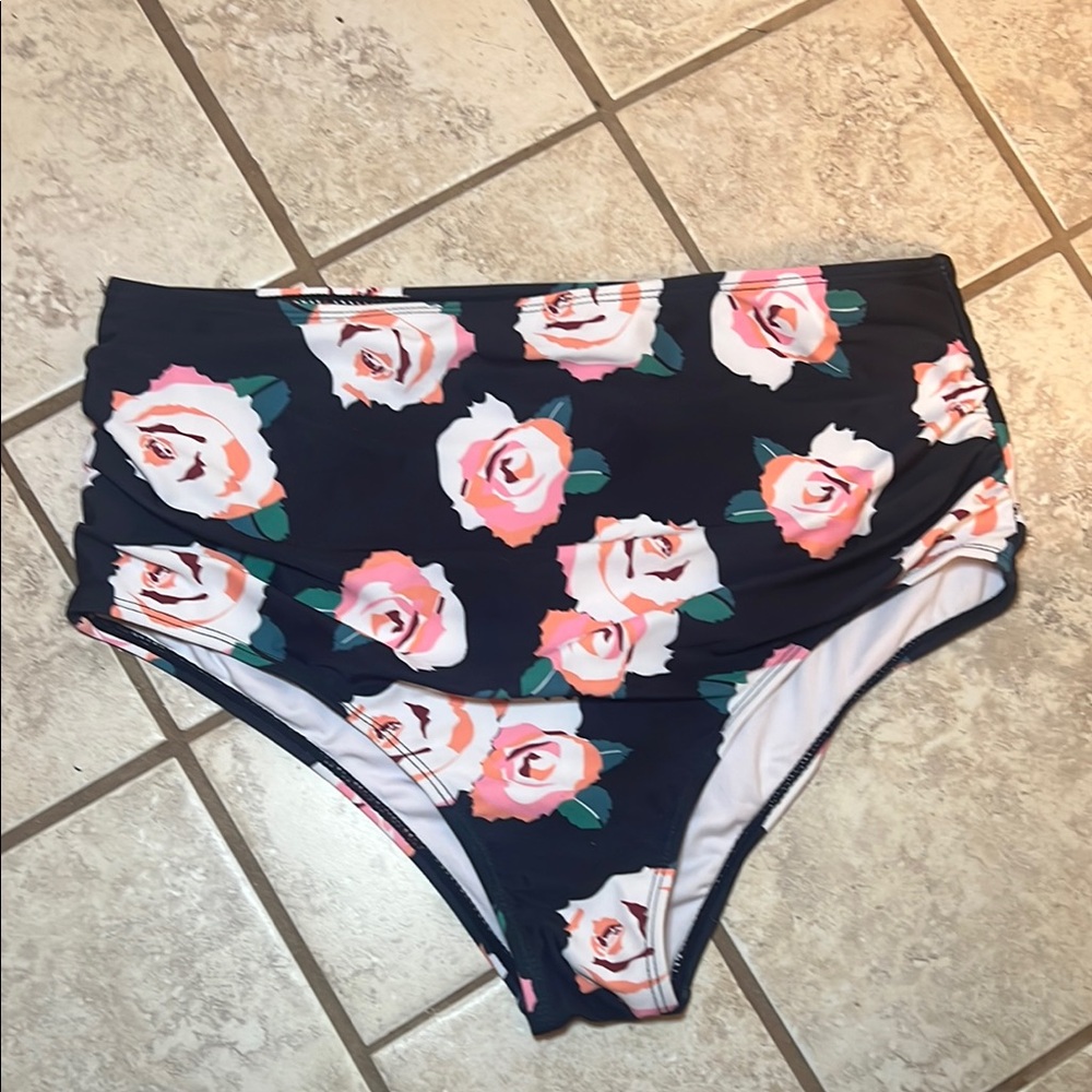 Colorful Floral Bikini Bottom